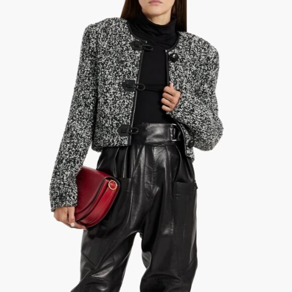 Isabel Marant Gradilia Wool Blend Bouclé Tweed Jacket - Picture 1 of 8